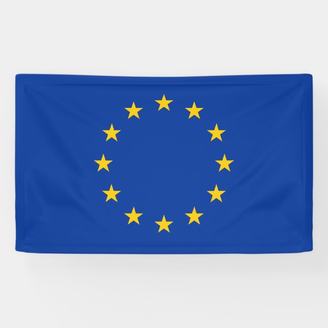 Lona Bandera de unión europea de E. - (Horizontal)