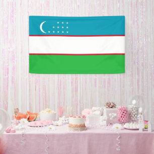 Lona Bandera de Uzbekistán