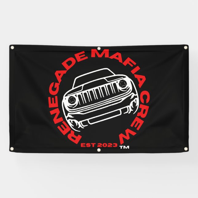 Lona Bandera de vinilo de la mafia renegada (Horizontal)