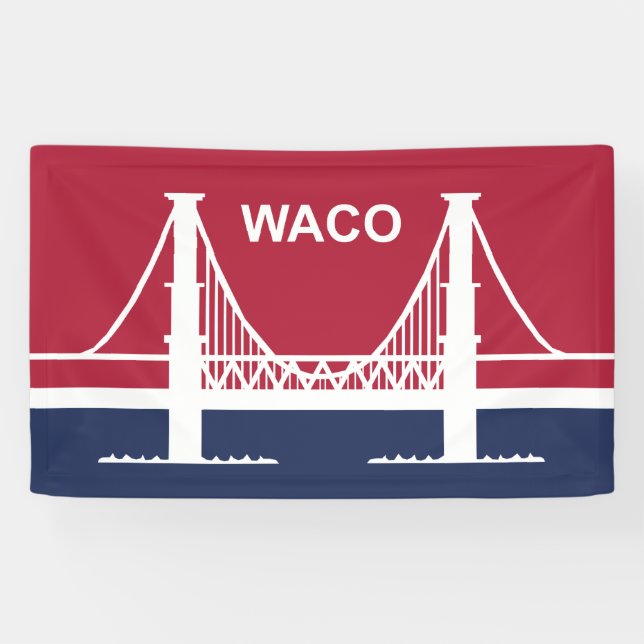 Lona Bandera de Waco (Texas, Estados Unidos) (Horizontal)