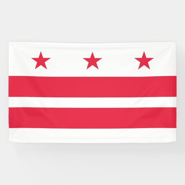 Lona Bandera de Washington D.C. (Distrito de Columbia) (Horizontal)