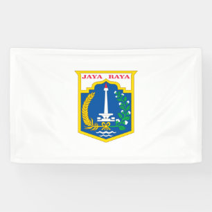 Lona Bandera de Yakarta (ciudad capital de Indonesia)