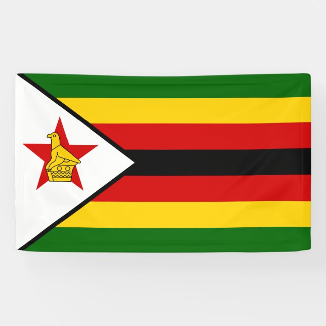 Lona Bandera de Zimbabue (Horizontal)