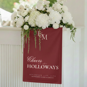 Lona Bandera decorativa para recepción de boda de diner