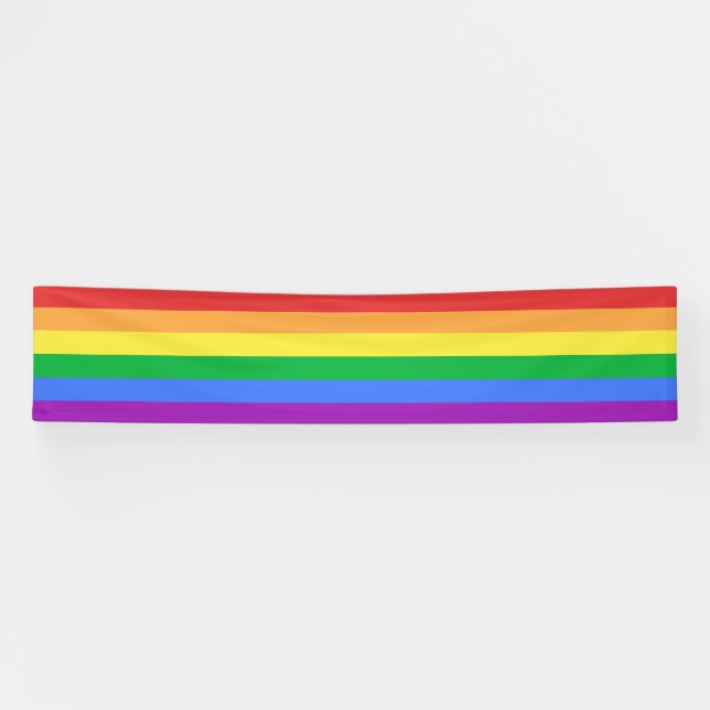 Lona Bandera del arco iris (Horizontal)