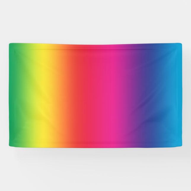 Lona Bandera del arco iris (Horizontal)