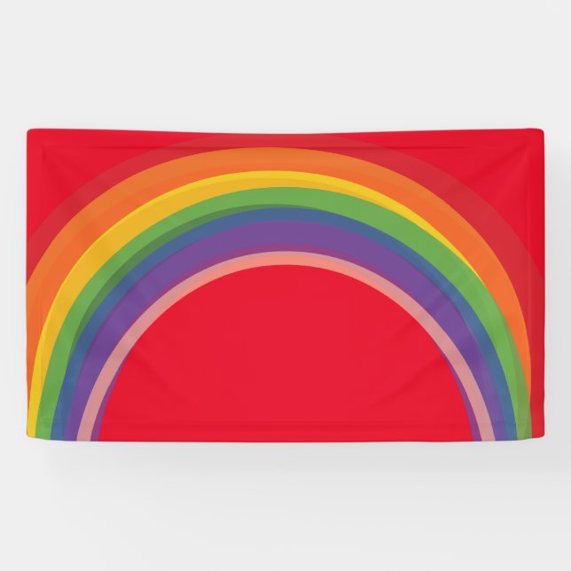 Lona Bandera del arco iris (Horizontal)