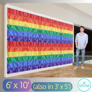 Lona Bandera del Arcoíris LGBT Franjas del Arcoíris Org