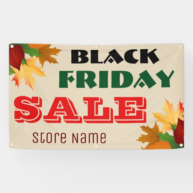 Lona Bandera del Black Friday #1 (Horizontal)