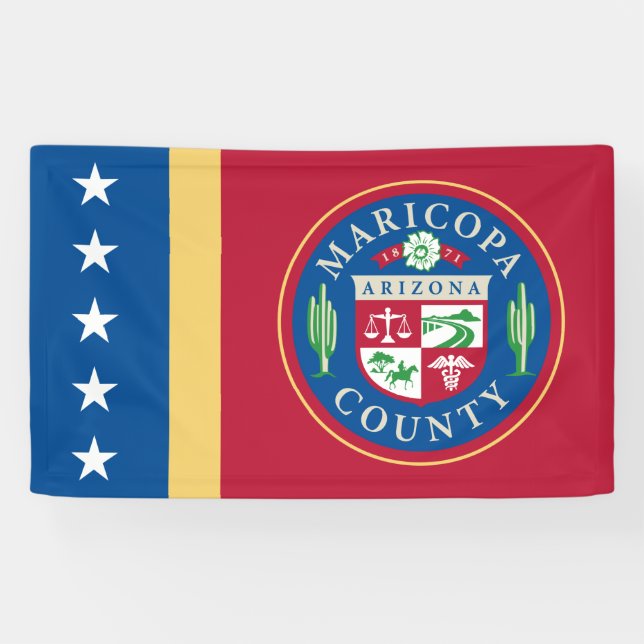 Lona Bandera del condado de Maricopa (Arizona) (Horizontal)