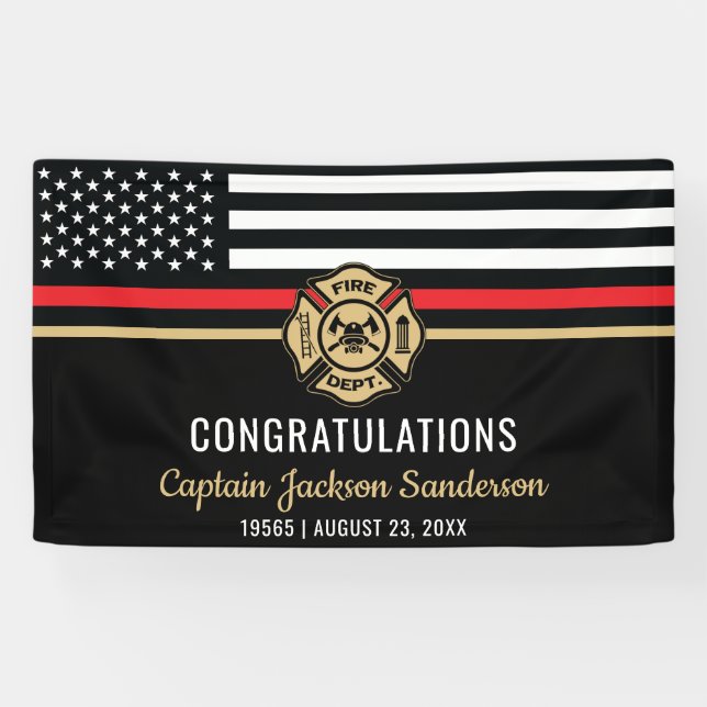 Lona Bandera del Departamento de Bomberos de Retiro de  (Horizontal)