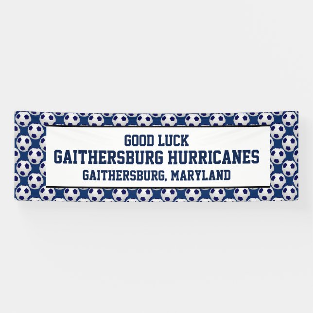 Lona Bandera del equipo de fútbol, personalizada 3 (Horizontal)