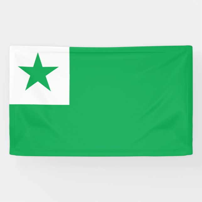 Lona Bandera del esperanto, (Horizontal)