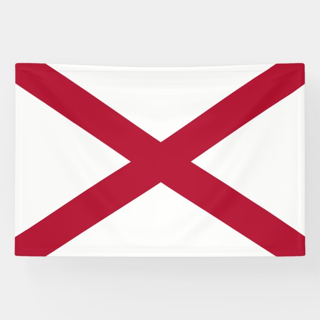 Lona Bandera del estado de Alabama (Horizontal)