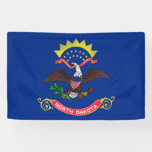 Lona Bandera del Estado de Dakota del Norte (Horizontal)