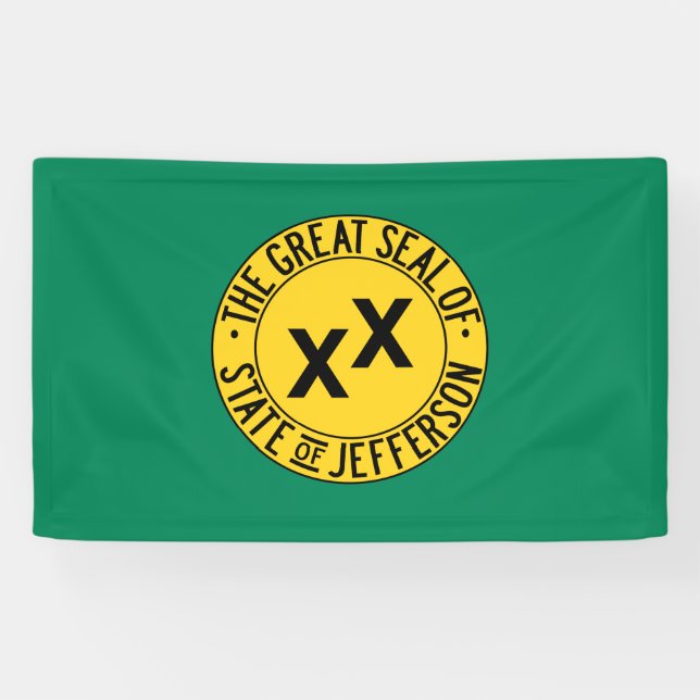 Lona Bandera del Estado de Jefferson propuesto en Estad (Horizontal)