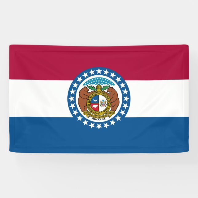 Lona Bandera del estado de Misuri (Horizontal)
