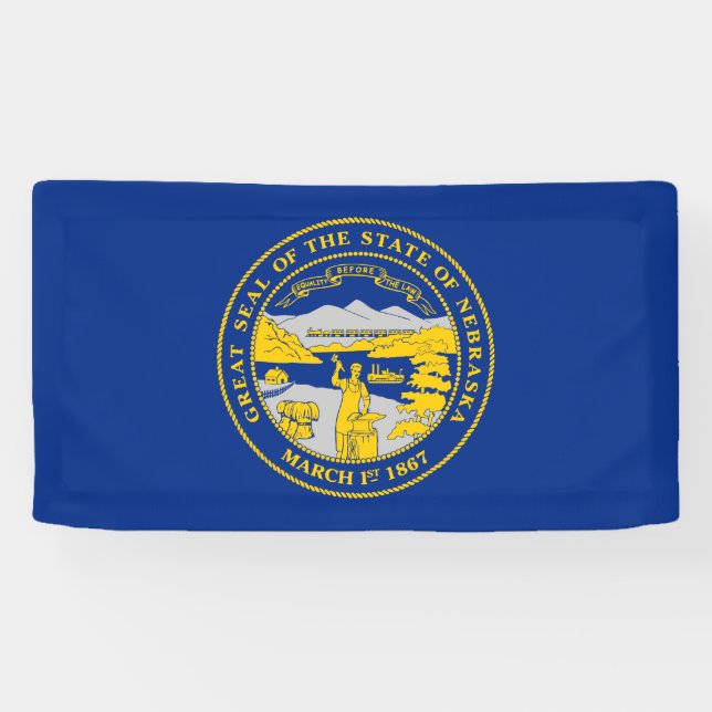 Lona Bandera del Estado de Nebraska (Horizontal)