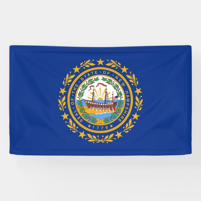 Lona Bandera del Estado de New Hampshire (Horizontal)