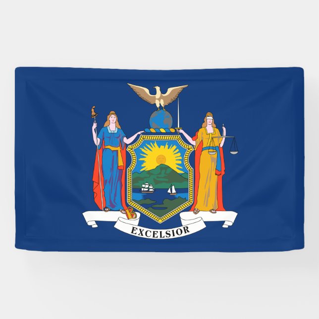 Lona Bandera del Estado de Nueva York (Horizontal)
