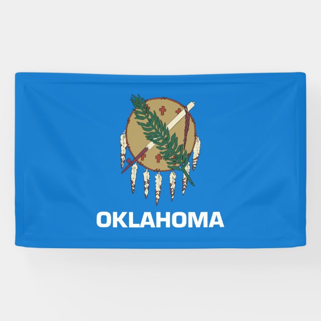 Lona Bandera del estado de Oklahoma (Horizontal)