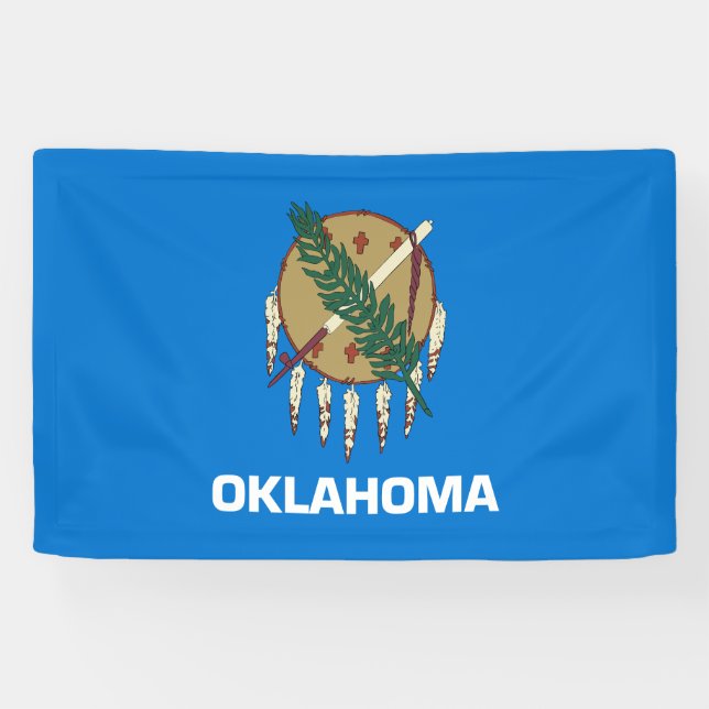 Lona Bandera del estado de Oklahoma (Horizontal)