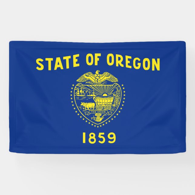 Lona Bandera del Estado de Oregon (Horizontal)