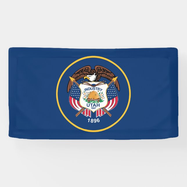 Lona Bandera del estado de Utah (Horizontal)