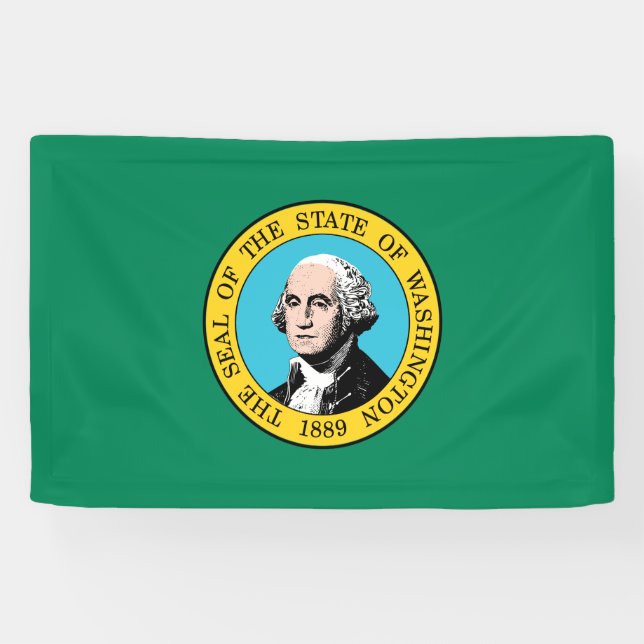 Lona Bandera del Estado de Washington (Horizontal)