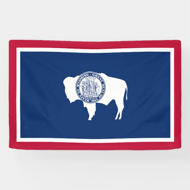 Lona Bandera del estado de Wyoming (Horizontal)