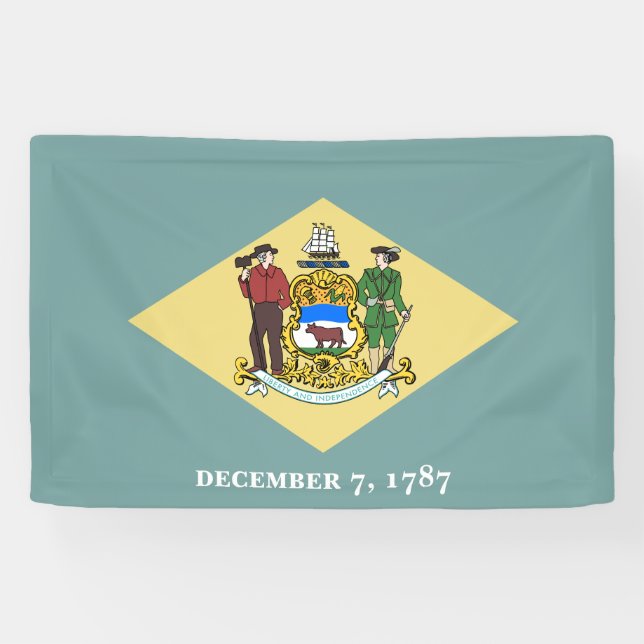 Lona Bandera del estado Delaware (Horizontal)