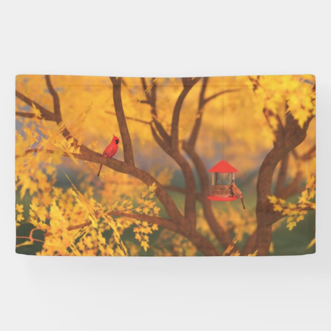 Lona Bandera del guarda del otoño (Horizontal)
