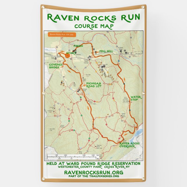 Lona Bandera del mapa del funcionamiento de las rocas (Vertical)