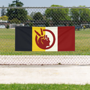 Lona bandera del Movimiento Indio Americano