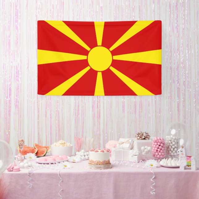 Lona Bandera del Norte de Macedonia (Fiesta)