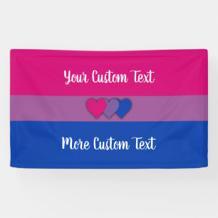 Lona Bandera del orgullo de bisexuales con banderas de