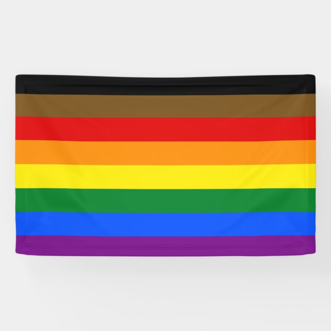 Lona Bandera del Orgullo Filadelfia LGBTQ (Horizontal)