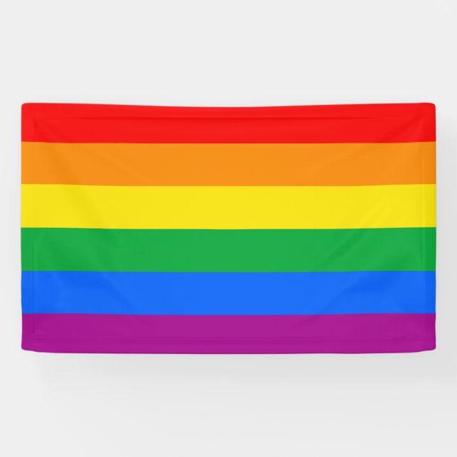 Lona Bandera del orgullo gay (Horizontal)