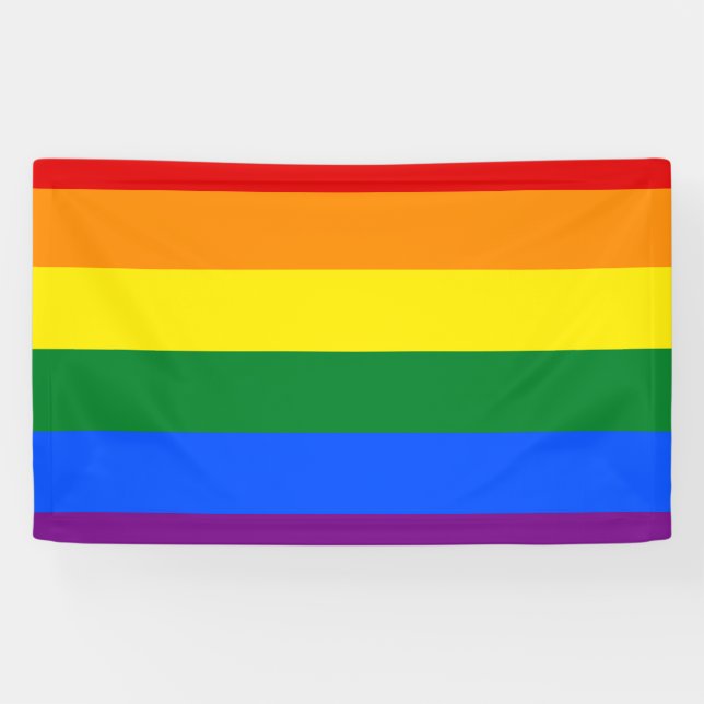 Lona Bandera del Orgullo Gay Arcoiris LGBT (Horizontal)