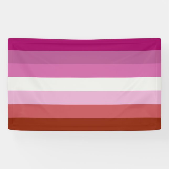 Lona Bandera del Orgullo Lesbiano Rosa (Horizontal)