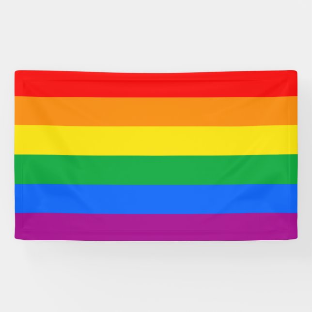 Lona Bandera del Orgullo LGBT / Bandera del Arcoiris (Horizontal)