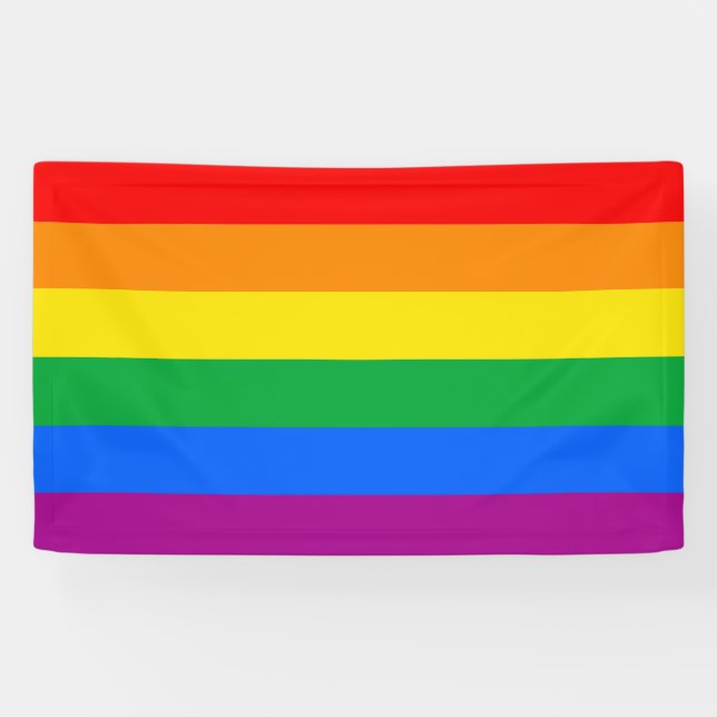 Lona Bandera del Orgullo LGBT / Bandera del Arcoiris (Horizontal)
