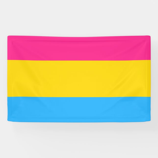 Lona Bandera del orgullo pansexual LGBTQ (Horizontal)