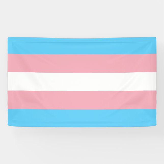 Lona Bandera del Orgullo Trans (Orgullo Transgénero) (Horizontal)