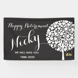 Lona bandera del retiro personalizada