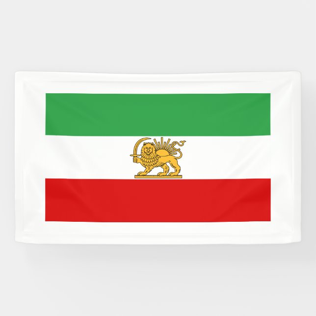 Lona Bandera del Shah de 1964-1980) شیروخورشید de Irán (Horizontal)