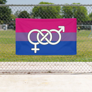 Lona Bandera del Símbolo de Orgullo Bisexual