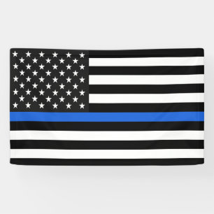 Lona Bandera delgada de la línea azul de Estados Unidos