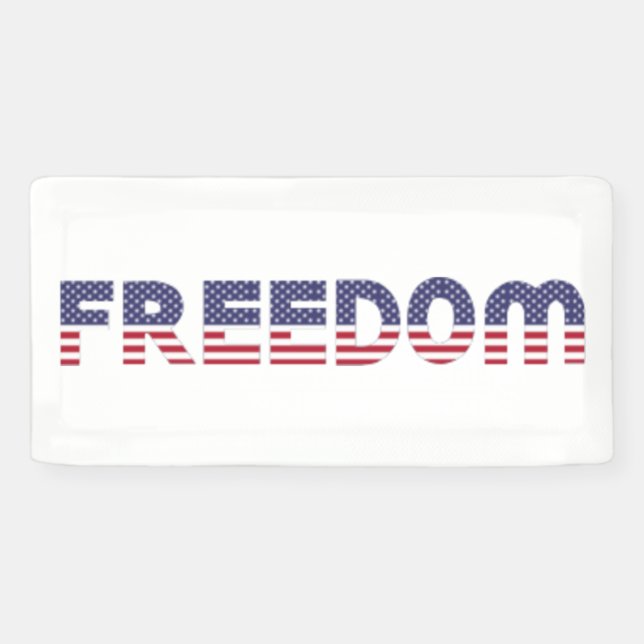 Lona Bandera estadounidense de la libertad para regalo  (Horizontal)