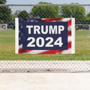 Lona Bandera estadounidense de Trump 2024